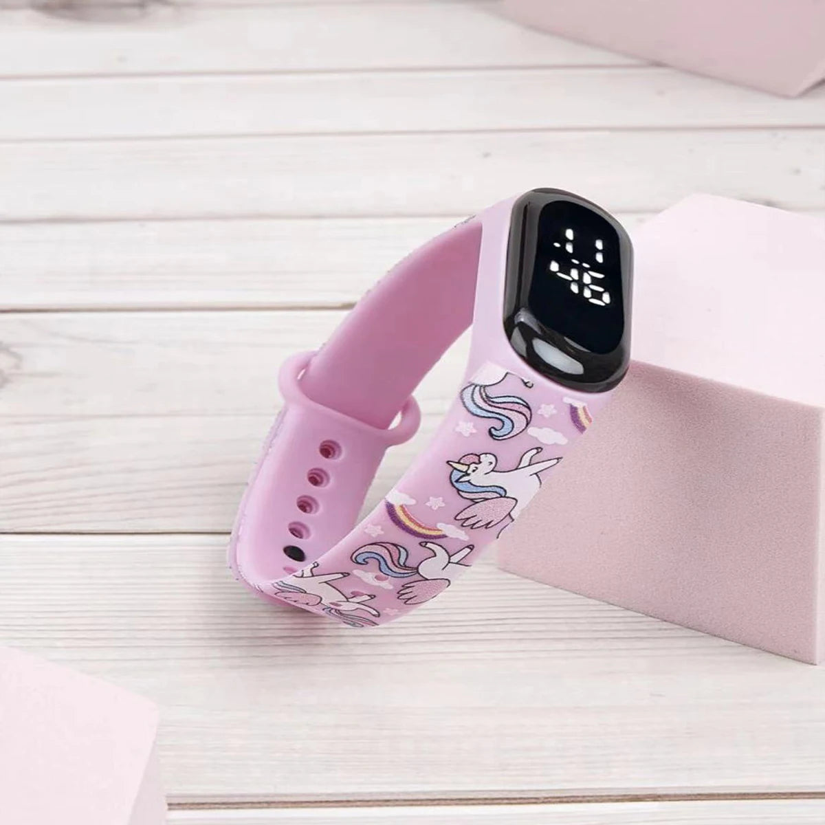 New Cartoon LED Figure Watch Children'S Student Bracelet Watch Touch Electronic Watch