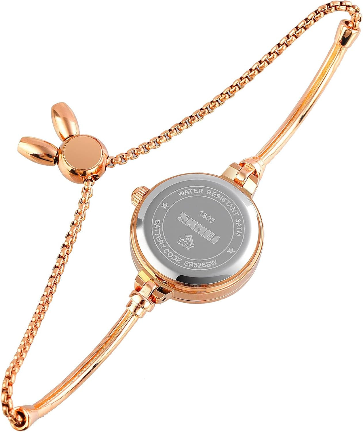 Women Bling Diamonds Rose Gold Watches Dress Analog Waterproof Quartz Watch for Female Mosaic with Glitter Diamonds Bracelet