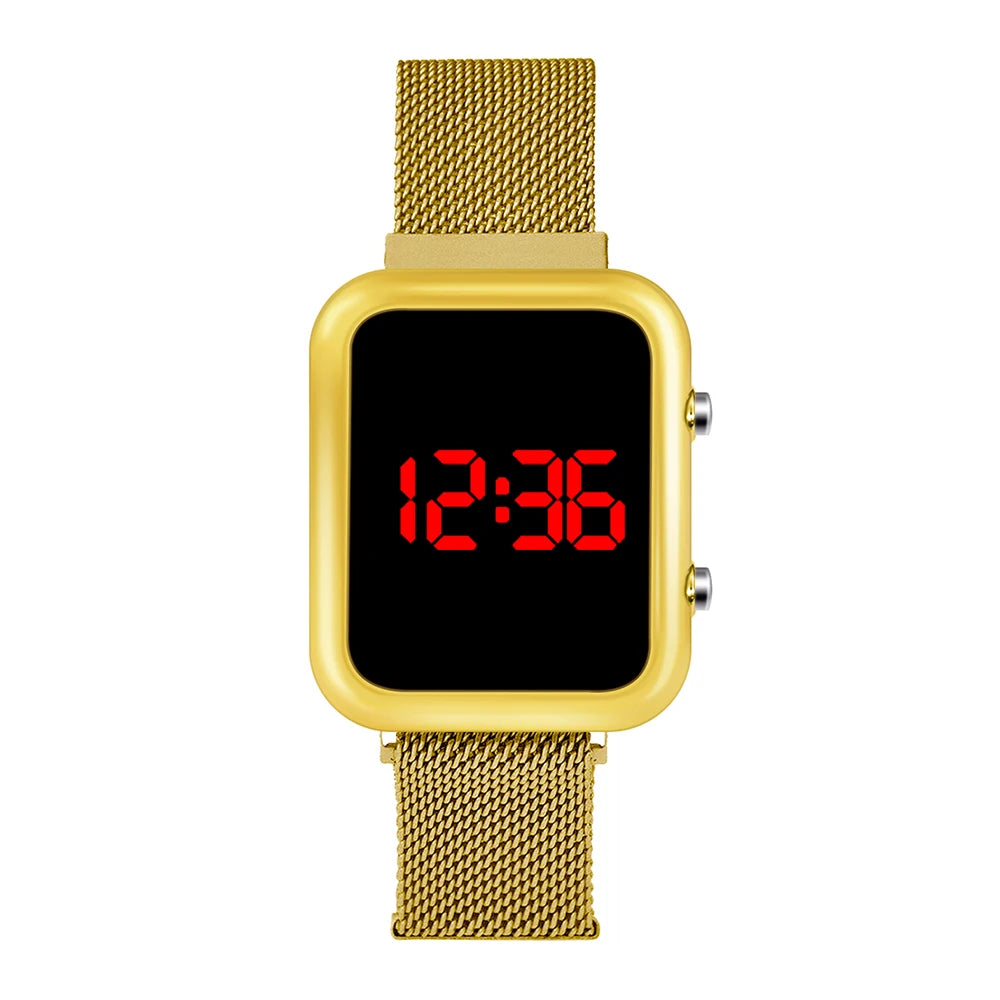 Simple and Casual Men'S and Women'S Watch Square Electroplated Case Sports Watch Fashion Versatile Student Electronic Watch