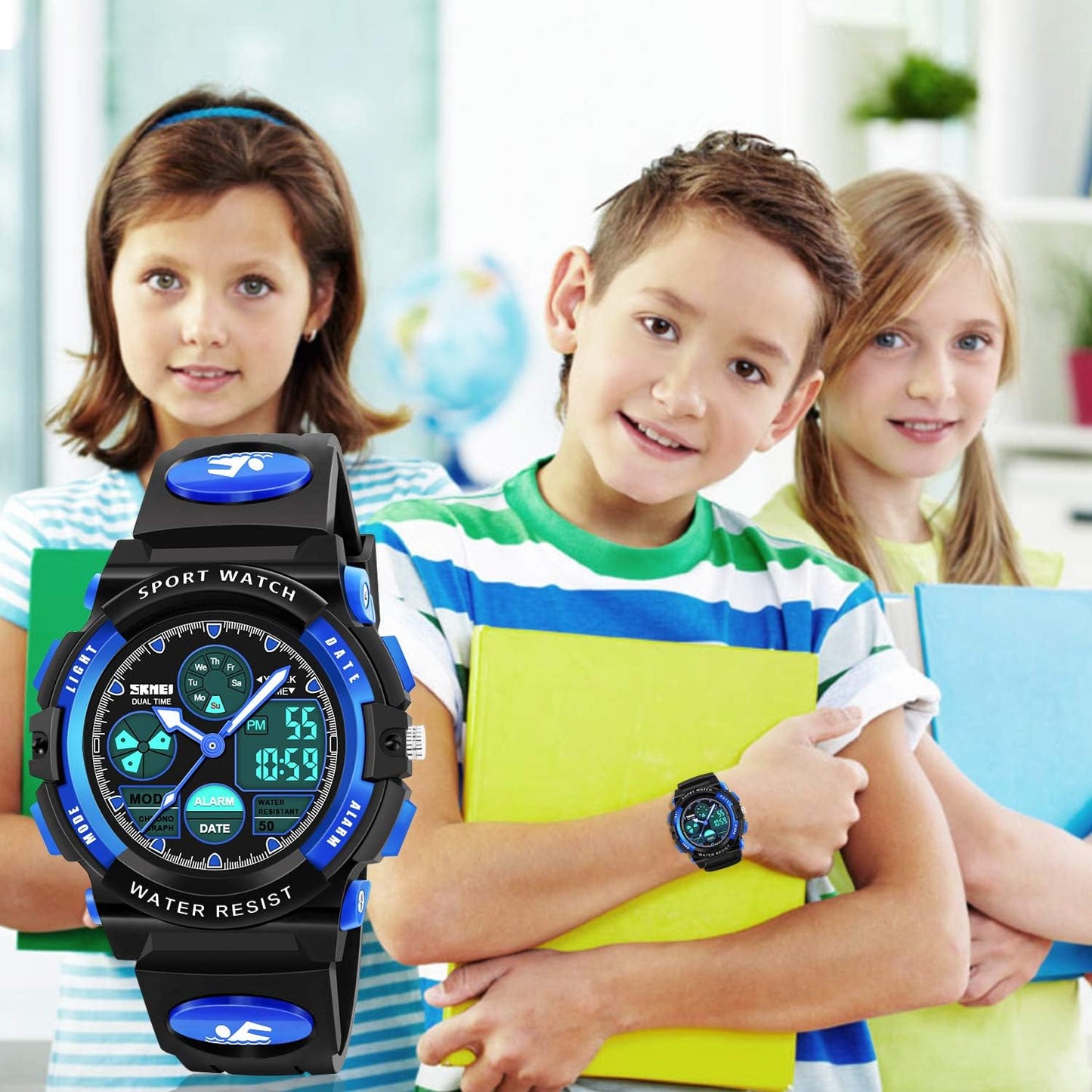 LED Multi Function Waterproof Watch for Kids - Kids Gifts