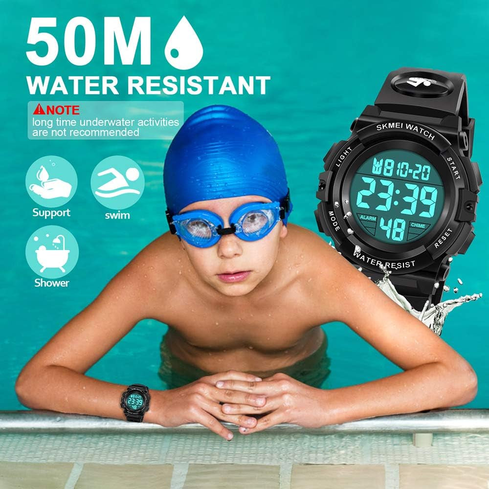LED 50M Waterproof Kids Digital Sport Watch - Kids Gifts