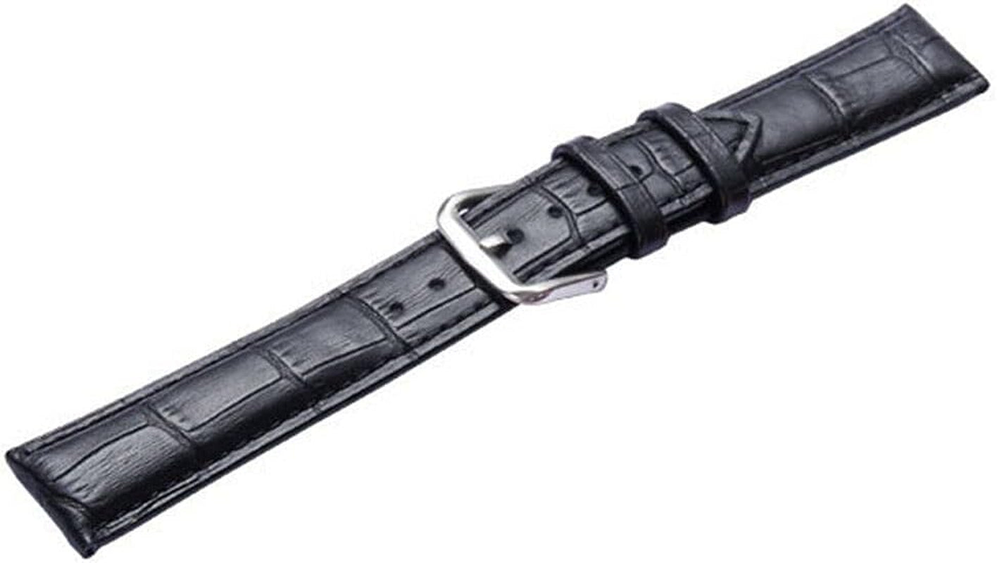 Genuine Leather Watch Band Quick Release Durable Watch Strap 20Mm Black Red Pick Green Light Yellow Compatible with Most Watches for Men and Women