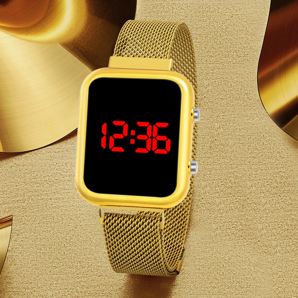 Simple and Casual Men'S and Women'S Watch Square Electroplated Case Sports Watch Fashion Versatile Student Electronic Watch