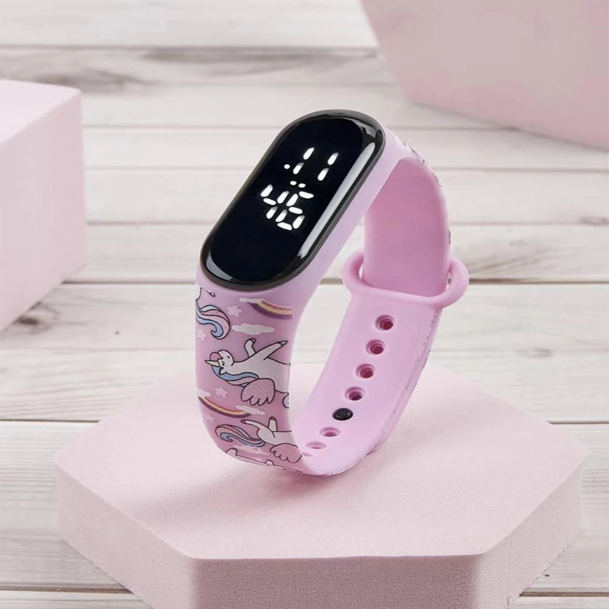 New Cartoon LED Figure Watch Children'S Student Bracelet Watch Touch Electronic Watch