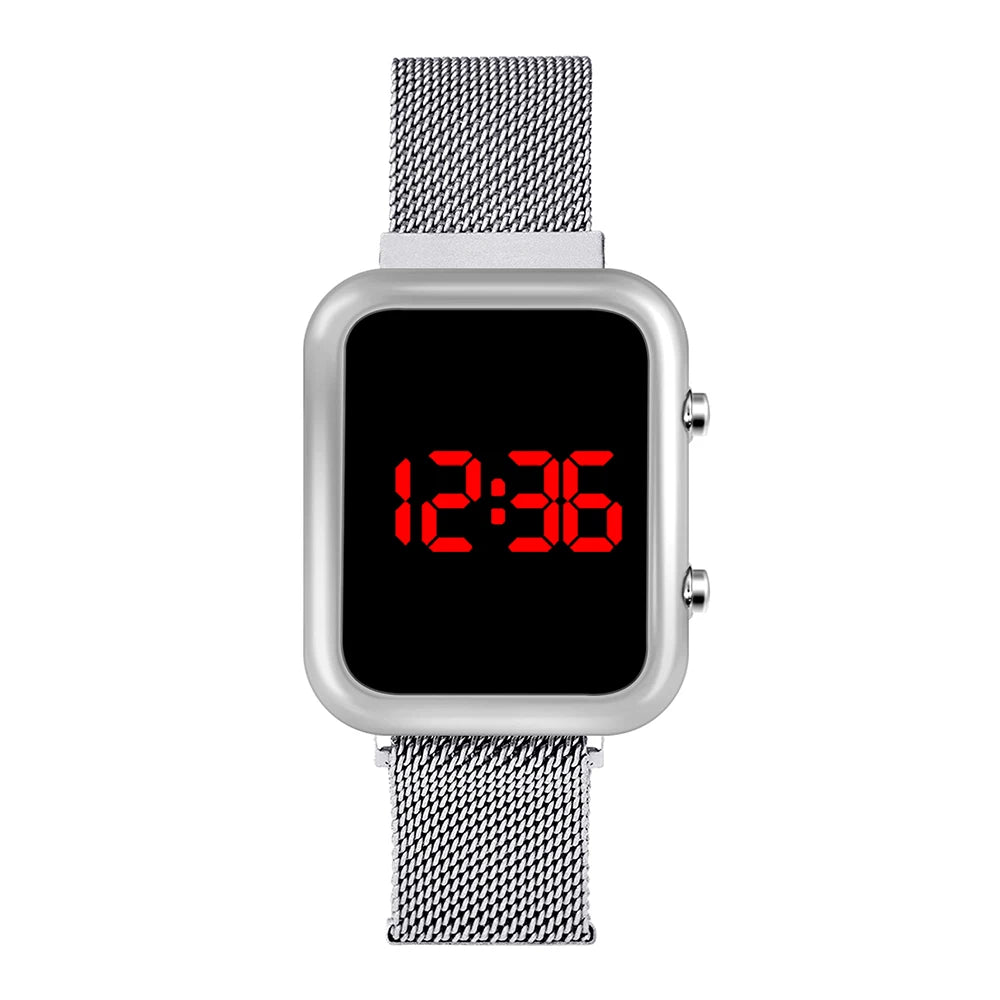 Simple and Casual Men'S and Women'S Watch Square Electroplated Case Sports Watch Fashion Versatile Student Electronic Watch