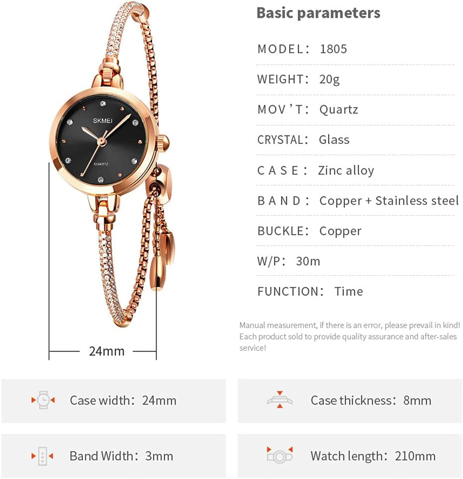 Women Bling Diamonds Rose Gold Watches Dress Analog Waterproof Quartz Watch for Female Mosaic with Glitter Diamonds Bracelet