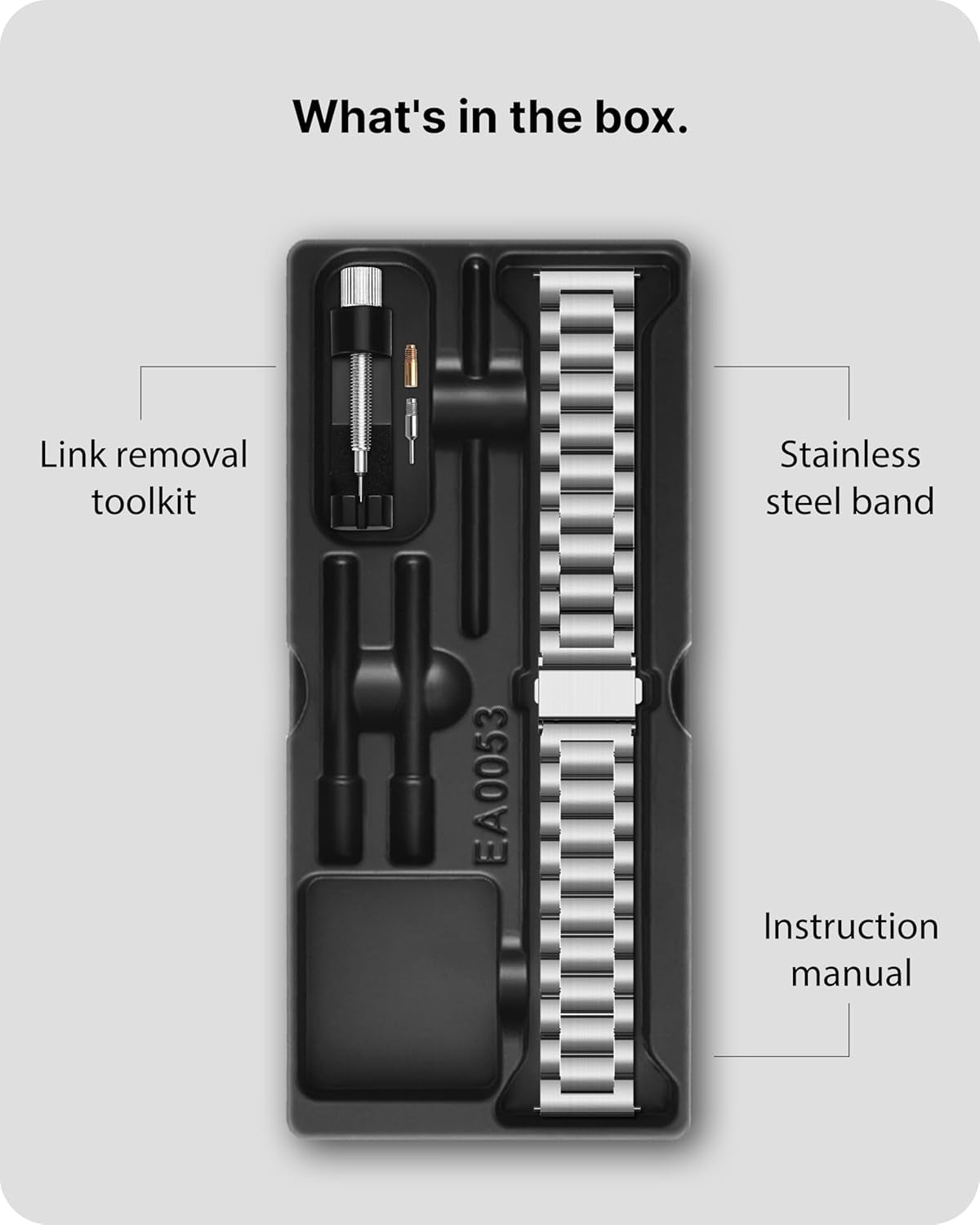 Watch Band, Quick Release Stainless Steel Replacement for Men Women, Metal Chain Watch Strap Width 16Mm 18Mm 19Mm 20Mm 22Mm 24Mm, Silver, 22Mm