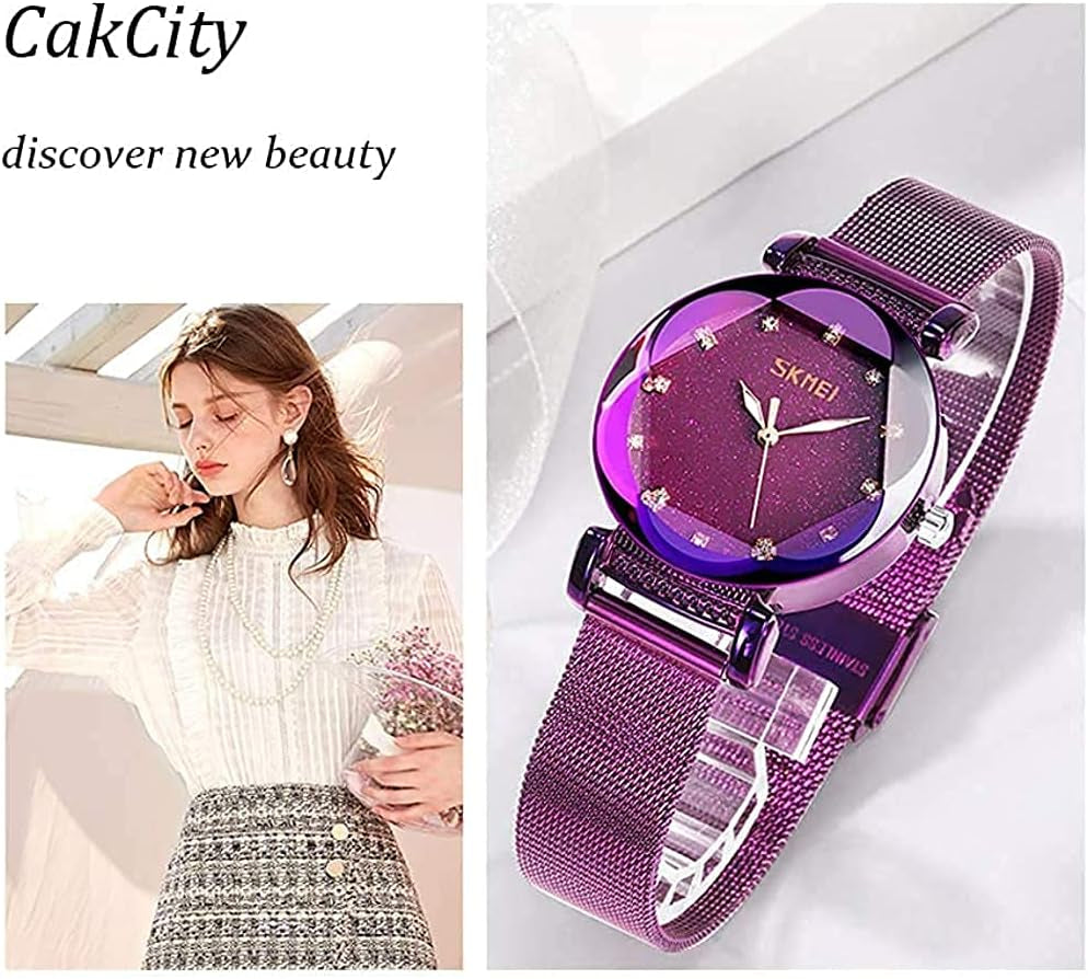 Fashion Women'S Luxury Diamond Watches - Casual Quartz Wristwatches, Stainless Steel, Simple Style, Waterproof, Elegant Ladies Watches