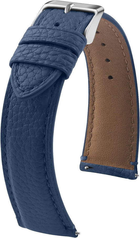 Emmas Series 9 Colors Leather Watch Strap with Stainless Steel Clasp for Men and Women 14Mm 16Mm 18Mm 19Mm 20Mm 21Mm 22Mm 24Mm