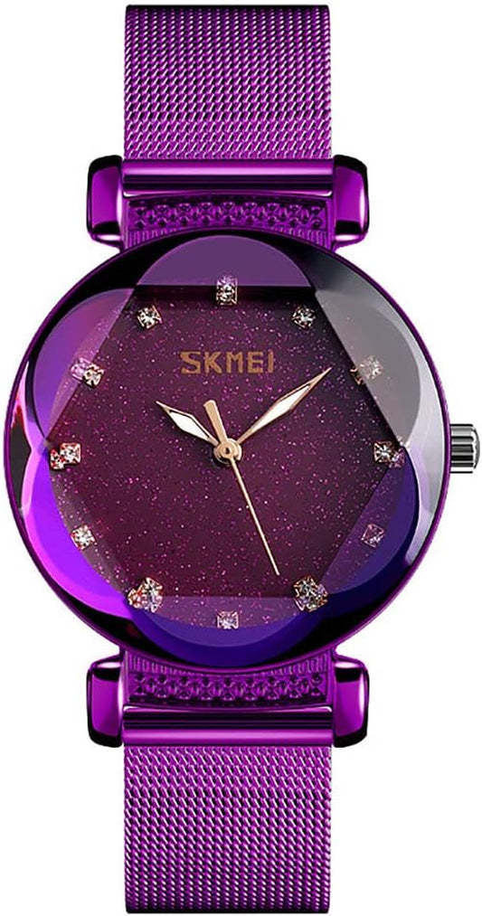 Fashion Women'S Luxury Diamond Watches - Casual Quartz Wristwatches, Stainless Steel, Simple Style, Waterproof, Elegant Ladies Watches