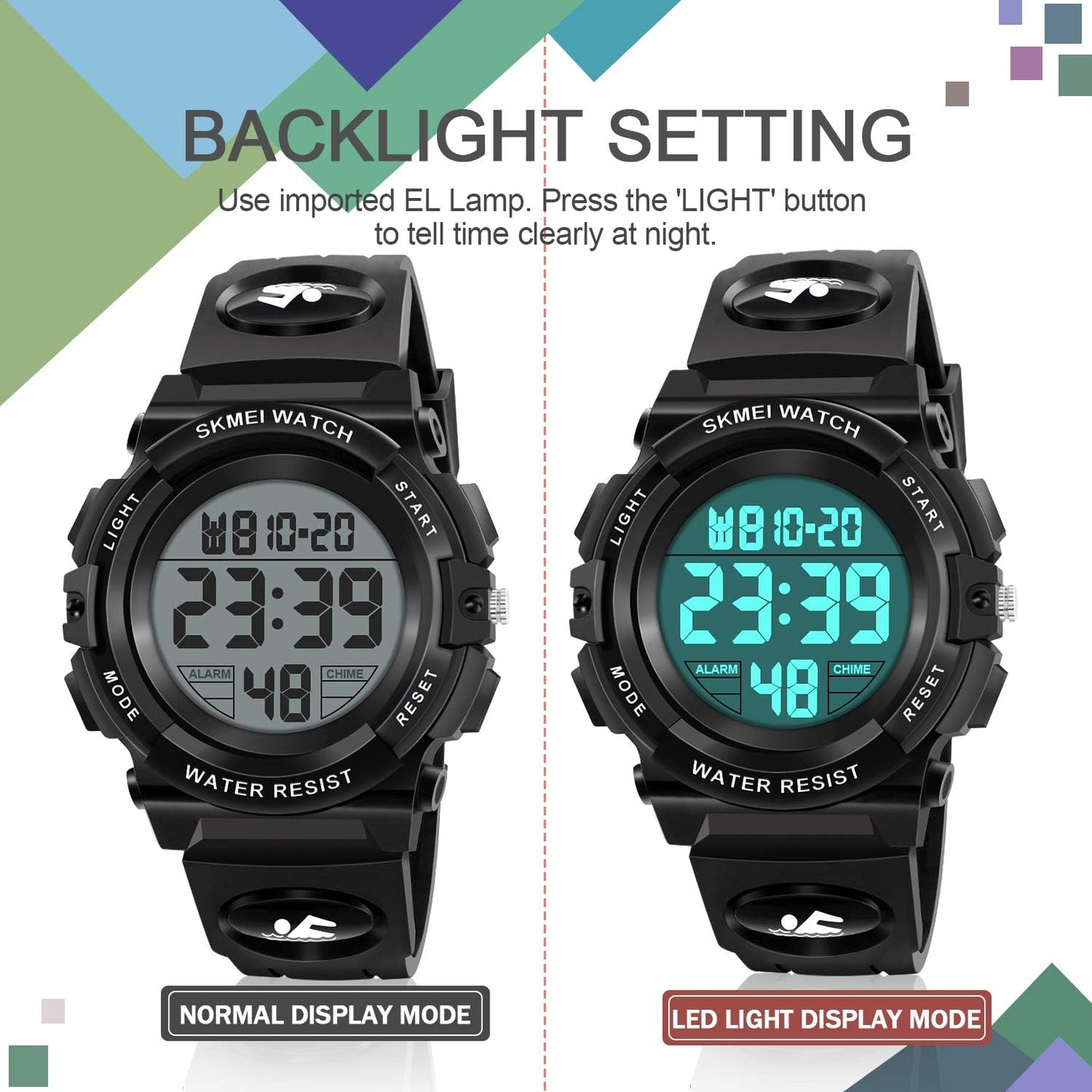 LED 50M Waterproof Kids Digital Sport Watch - Kids Gifts