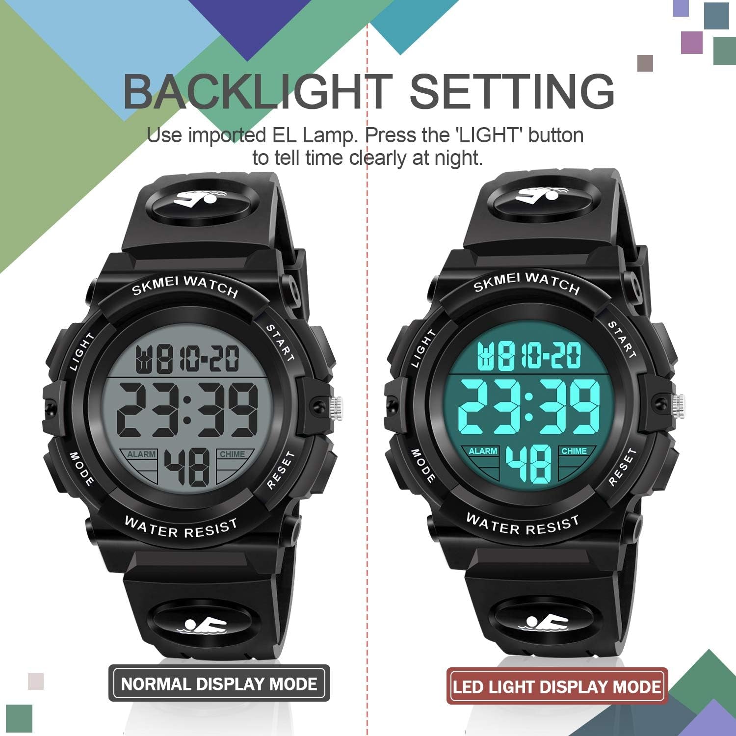 LED 50M Waterproof Kids Digital Sport Watch - Kids Gifts